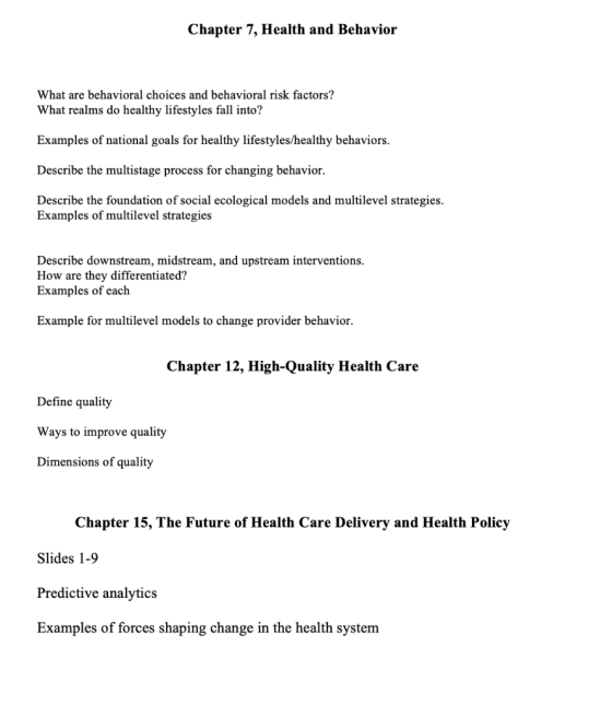 Chapter 7, Health and Behavior What are behavioral choices and behavioral risk factors? What realms do healthy lifestyles fal