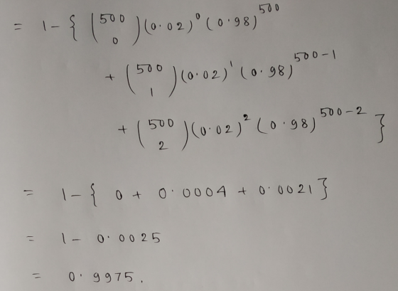 50 0 0 0 2) (0 ) 9 8 02) (0 98) 500 -t 2 500-2 (0.02) Lo-98) - O 0 0 25 09975