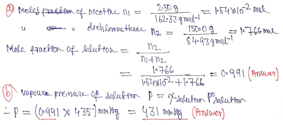 Melas paelten of hicothe ni = 162339 mol 1500 84939 mo drehloomethare n2 Mole paetton 0f olutton- C৭৭। (hnwun) 154M2766 Vapow