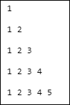 1 2 1 2 3 1 2 3 4 1 2 3 4 5