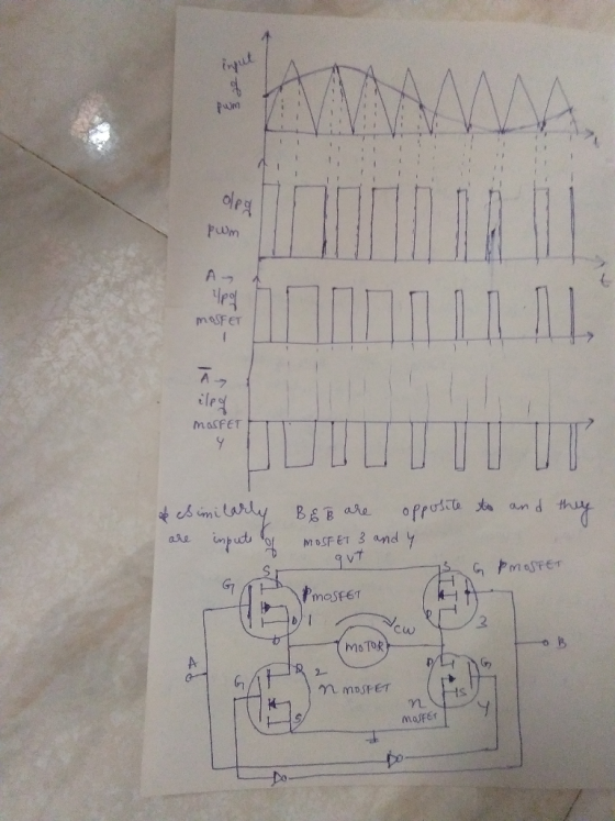 iqut w puM olea pWm A7 masFET iledg masFET an d ly BEB are MOSFET 3 and y G PmasFET GT mosfET 2 MOTOR P/L t nmosFET maffEr 10