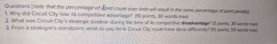 Questions [note that the percentage of vlord count over limit will result in the same percentage of point penalty 1. Why did