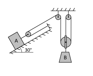 А 30° B