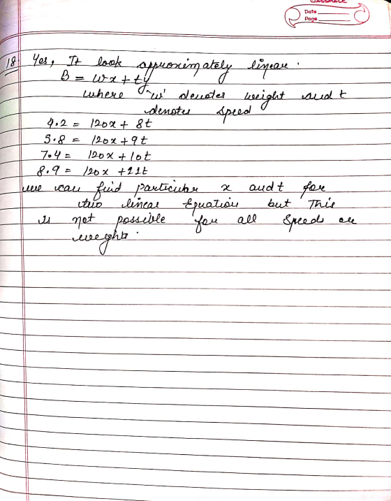 Data Page tty deceder weight 18 Yes, It look B = wetti where audt denotes Speed 4.2 120xtet 3.8 1204+9+ 704 120 x + lot 8.9 =