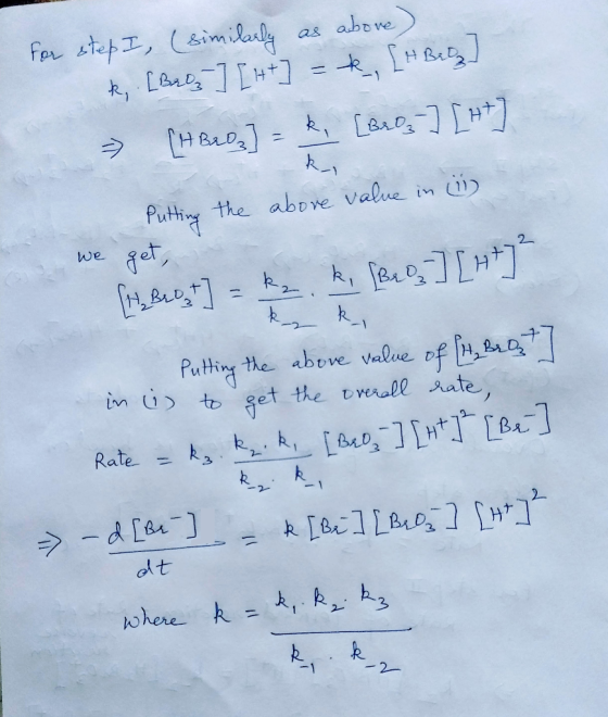 For step I, (similarly as above) k. [Broz] [ 14+] = [H Bez] => [HBxbx] , [Bros - ] [**] Putting the above value in ( we get,