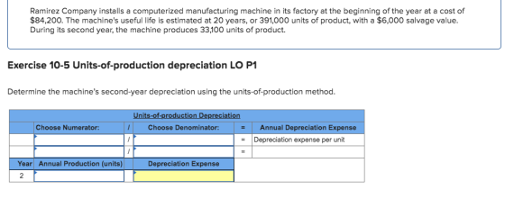 Ramirez Company installs a computerized manufacturing machine in its factory at the beginning of the year at a cost of $84,20