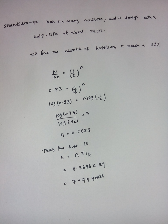 half - ufe of abaut2 yrs In 103 (0 33) nloj () log ( 13) n 2 0 . 268 8 0 2688 x 29