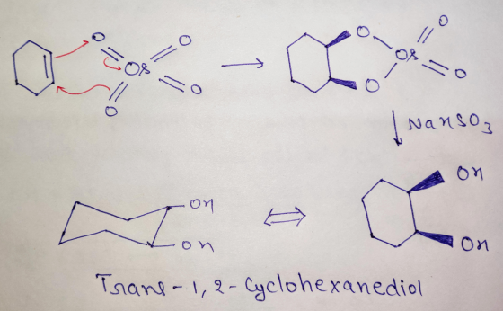 O // Z08 or Nanso, on on Ion 브 on Trans-1,2- Cyclohexanediol