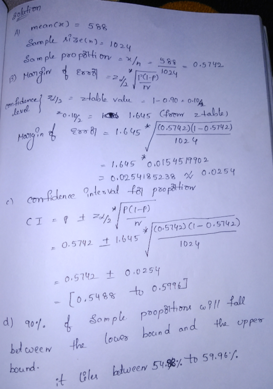 てn) meancox)58 h 5 88 0.5792 ry 女) (0 ,57 q 2)(1-0 ,5742) 102 1,69s o,0545 /770 2 0,02 5 4 18 52.38 o.02 54 rv C0.574p) 0.5742) 二 0.5792 -t 1.645 102y 0574 0025y -1 0.5488 -to 0.5996 d) Somple poopoi a0 an d the upper bound %、to 59.96 it Glu hhoeerv 5498