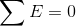 \sum E=0