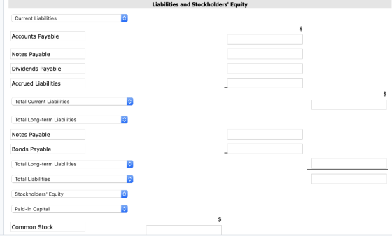 Liabilities and Stockholders Equity Current Liabilities $ Accounts Payable Notes Payable Dividends Payable Accrued Liabiliti