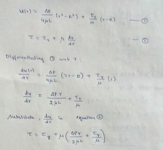 u) - Al (x2-R²) & YHL (R) - Text s du y Differentiating wits: duty) AP (2-0) + ry (1) dy - Apr dr 246 + y substitute, dy in e
