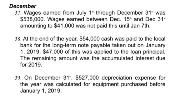 December 37. Wages earned from July 1s through December 31st was $538,000. Wages earned between Dec. 15 and Dec 31st amounti