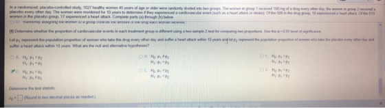 P In a randomired, placebo control study 1007 h y women 5 years of age or older were randomly divided into two groups The wom