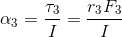 \alpha _3=\frac{\tau_3}{I}=\frac{r_3F_3}{I}