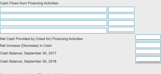 Cash Flows from Financing Activities: Net Cash Provided by (Used for) Financing Activities Net Increase (Decrease) in Cash Ca