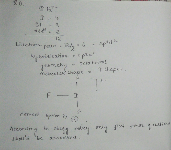 12. d 2 eomehrycta hedral motoculary shape. shaped Accoraling to hould be ano weu d
