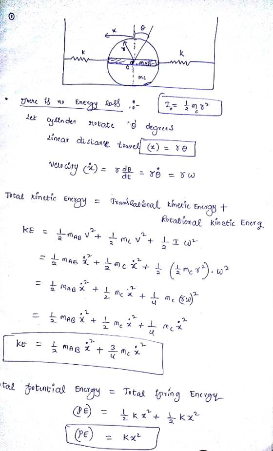 k MAR w mc Enegy o gytn der There no let degrees traves 310tate inear distane (x) = Te dt Total kinetic Encyay Franslational