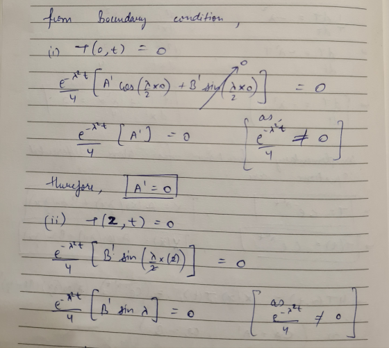 from boundary condition م = (رع) من در کوره - ( م ) À was (2x) A+ ہو۔ [A و + و therefore, و: ام ود (+ ,2) - (نن) - A+ e B s