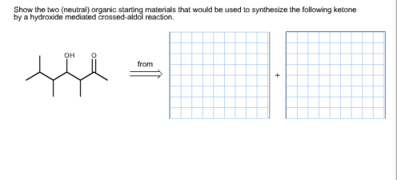 Show the two (neutral) organic starting materials