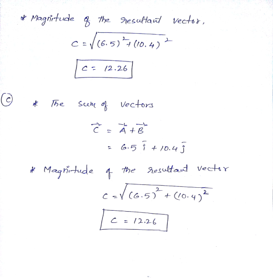 Magnrtude the res vector. C 12.26 (CO CA B 2 2 C12.26