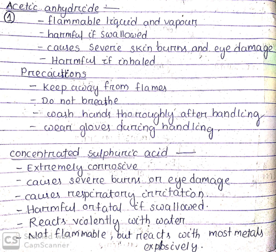Acetco. anhydrede - @ flammable liquid and vapocen ---- - harmful of swallowed - causes severie skin burns, and eye damage –