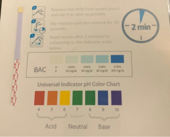 and use it as soon as possible. Dip reaction pad into mixture for 10 - 2 min Read results after 2 minutes by comparing to the