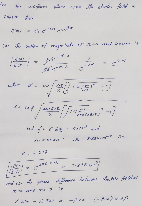 ao ware E(o) EC2) 2 2 ve anxfRgKE Put 7 o( C-278 2xs. 278 5 2.838X/0 and Th phase dliference be fwean electe fA χ20 and 2:= 2