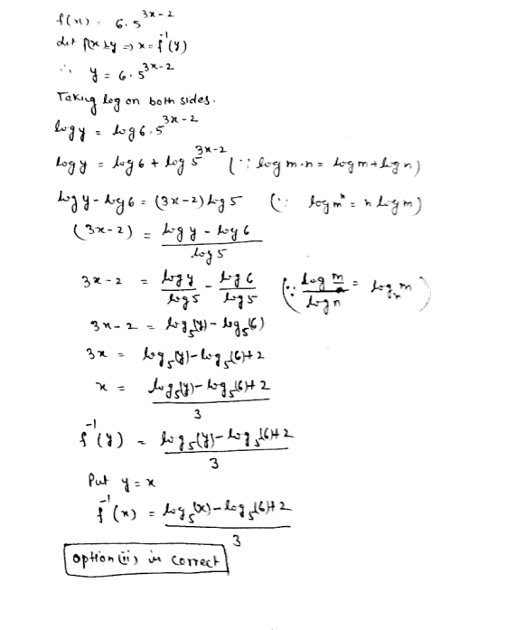 option is in correct {(a) = logos - Legal H 2 Put y = x 27* Lay-Isling (878 E Hot by (hlm = x e Hat Boy-lAs boy - ne og Bos