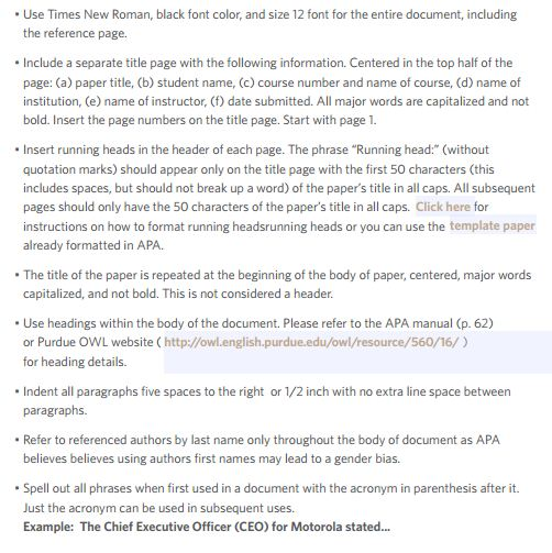 Use Times New Roman, black font color, and size 12 font for the entire document, including the reference page. Include a sepa