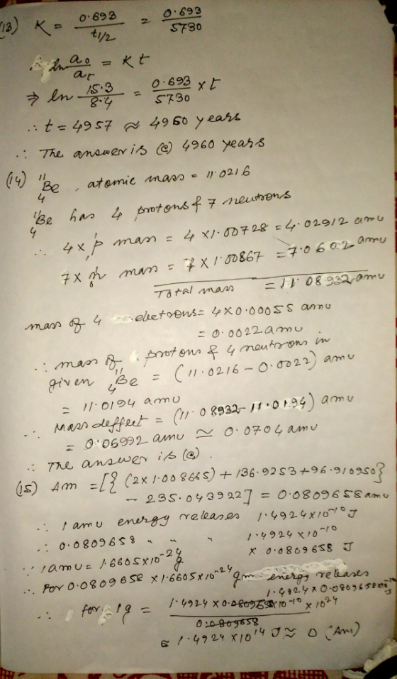 2 693 ST30 13 o 693 ar t= 4957 ~ 4960 yeahA The anawer is ) 4960 years Be / a才@fnican aaa..小02/6 4 ニ 0.0022-Am, u 2 11.0194 a