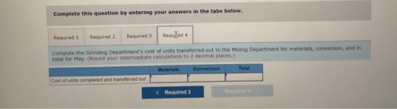 Complete this question by entering your answers in the tabs below. Required 1 Required 2 Required 3 Required 4 Compute the Gr