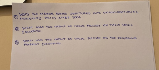 KIHY DID MAJOR BANKS SKATCHED INTO INCONVENTIONAL U MONETARY Poucy AFTER 2008 wuat WAS THE IMPACT OF THESE POLSCES ON THEIR L