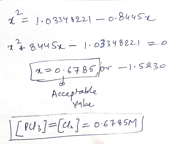 x = 1.03348221 - 084450 x 22 844.5x - 1.03348221 zo 220-6785jör -1.5830 Acceptable yalue I PU3] = [c2} = 0.6785M /