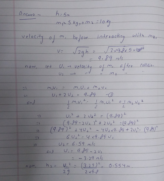 Aosw / ο κ mt..ky, ,ma now let ()1つvelocity 0 2. 2. U2= 6.59 m/s -329mls 292 .