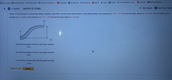 Mes vistes de gar d er Course University my math lab wyclemiss NA KK Academy - Obed 8. - 1 points SerCP119.7.P.042 My Notes A