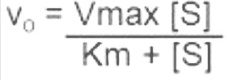 Vo = Vmax [S] Km + [S]