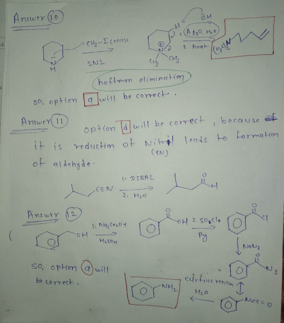 Answer 10 он 2 A 220, H₂O me Ho - I cexcess 6 3. heat HINZ Izin SN2 CH CH₂ hoffman elimination so, option a will be correct.