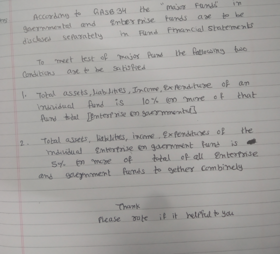 ms gavemmem tel and embes pnsetunds ase to be dschses sefarately in Fund ftrencial Statements To meet test of major Puns the Pallosns bi Totel assets, iabiuhes, Income, ex renditupe op an inuanduel fund iS- 10 % (M(hereof that total assets- habilites, income-Expenditu2 es of- the-_- 2 sy, en rnche of total.야 all ghterem se ans gaeymment Pames to yethex Combinely thank nease te if it helfful b yat