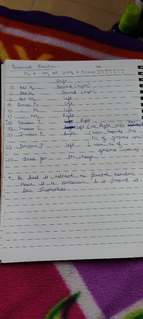 Date : Balancel Reaction - Na + 3H22.+420 KSSSSS Shift 1) And 2) Add Na Inward Leight) - - 3 And Ny Left - 4 Remove H₂ 5) N F