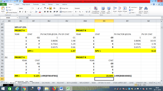 projects (Autosaved) (Autosaved) (Autosaved) - Microsoft Excel (Product Activation Failed) Data Review View Add-Ins File Home