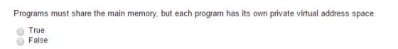 Programs must share the main memory, but each prog