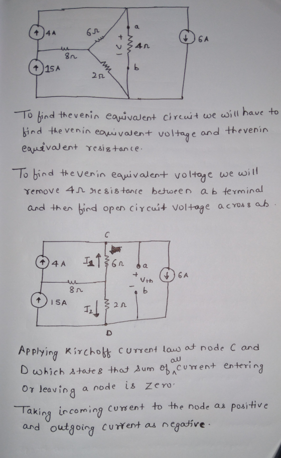 a 4 4A GA + 1 an 8n 15A ww an To find the venin equivalent circuit we will have to find the venin equivalent voltage and thev