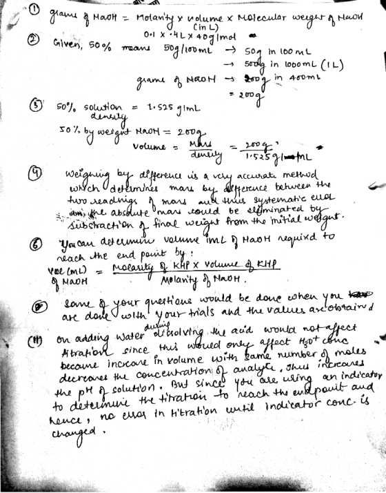 2 grams of Mouth = Molanity & volume x Molecular weight of nown ② Given, 50% means 50g/100 me → 50g in 100 me - 500g in loomL