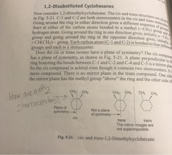 os structures are show cand trans molecules srent sequence of groups ul (CH3) group and les initially, a-CH- ction gives, ini