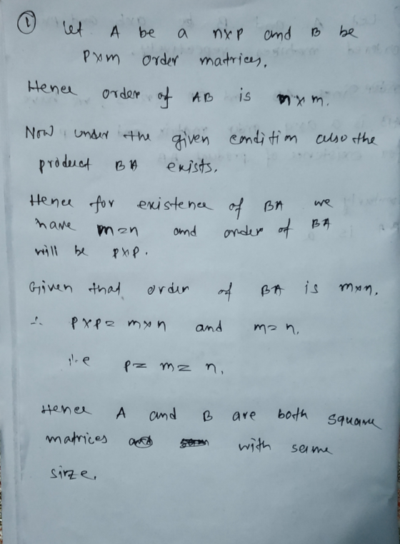 u A be a nx omd Py m order matric, Hene for existen fne mare nd Hen ei-A and B are both Sq uan S1모 e,