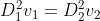 D_{1}^{2}v_{1} = D_{2}^{2}v_{2}
