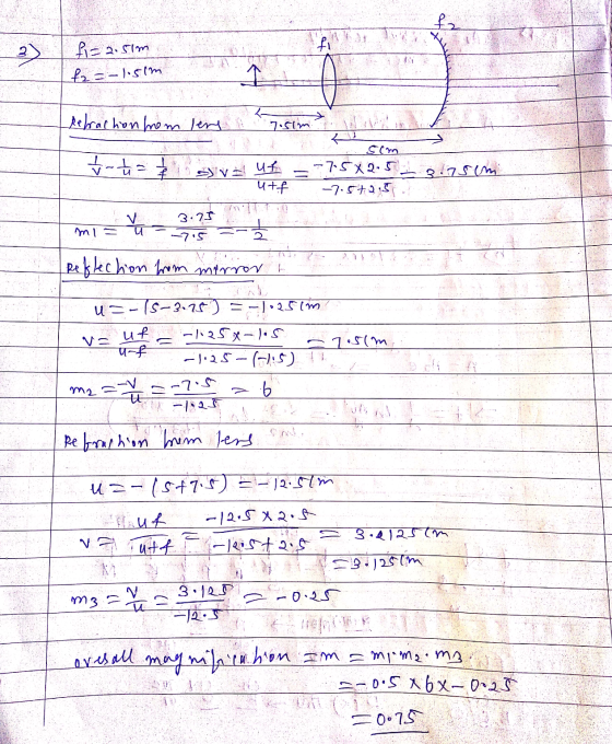 fa fil 2) fi=2.51m f2 = -1.5cm 소 Rebrathon from lere 7.51m - SVUA Som -75x2.5 -7.57.25 3175cm utf Hd 3.25 u -75 Reflection fr