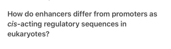 How do enhancers differ from promoters as cis-acting regulatory sequences in eukaryotes?