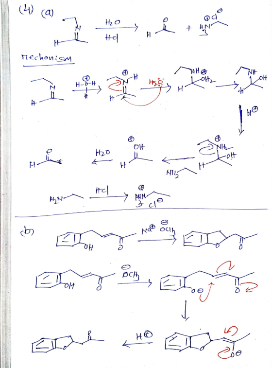 (a) (ط) H2O اس + HN لب /c# لا Mechanism Nit / H @ 108) he H-2-H ل# ht - والا 20 | به ماه است چه لعمل دون ما الله الع ( 2 H ط